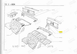Cloison de panneau arrière - PEUGEOT 404 - 7243.25- thumb-6