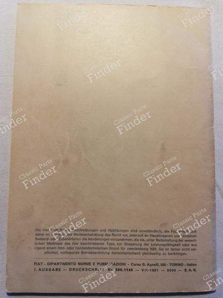Bordbuch - FIAT 1300 / 1500 - 300-1160- 6