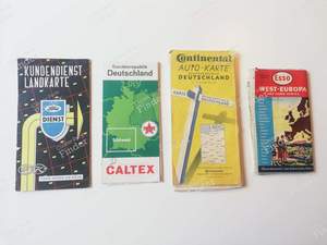 Cartes routières Allemagne et Europe (fin années 50-début 60) - FORD Taunus 17M / 20M (P5)