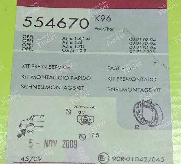 Rear brake kit - OPEL Astra / Optima (F) - K96- 4