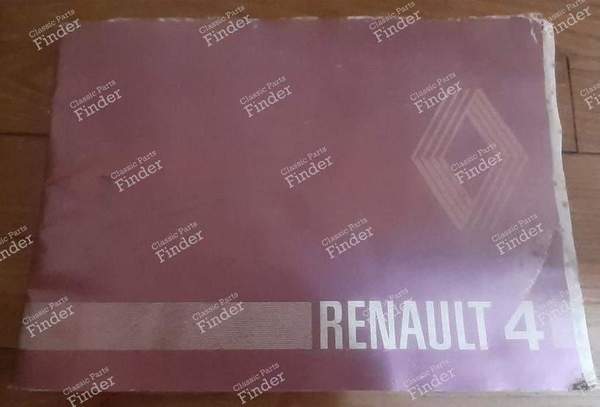 Handbuch - RENAULT 4 / 3 / F (R4) - 77 01 445 109- 0