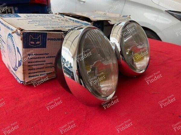 Two MARCHAL AMPLILUX headlights for DS/ID, or others - PEUGEOT 404 Coupé / Cabriolet - 61282203 (?)- 2