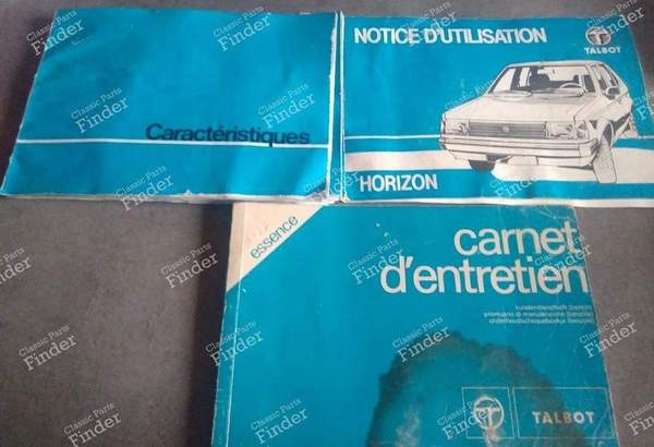 Manuel d'utilisation - SIMCA-CHRYSLER-TALBOT Horizon - 0