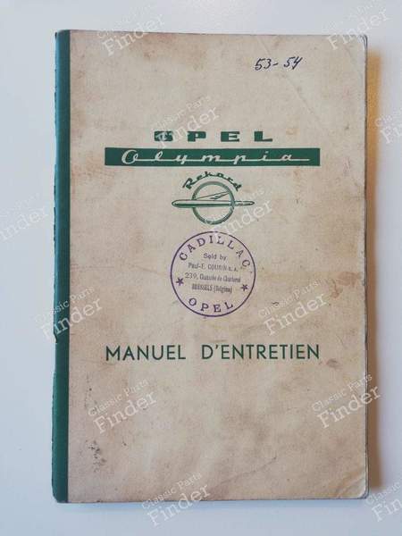 Wartungshandbuch - OPEL Olympia Rekord - OM-5317-F- 0