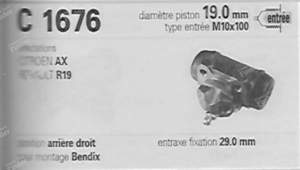 Pair of wheel cylinders - CITROËN AX - C1675 & C1676- thumb-3