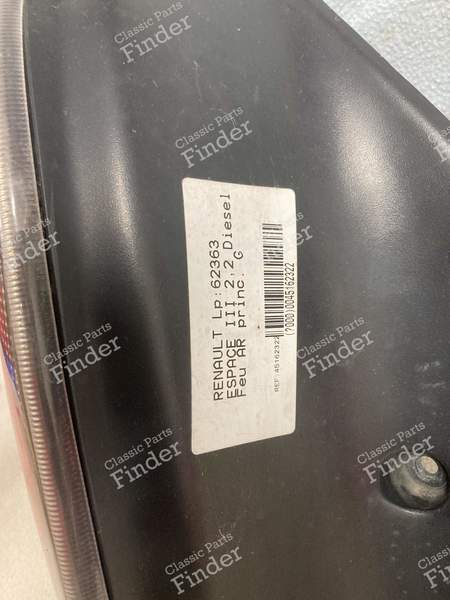 Feu arrière gauche - RENAULT Espace III - 6025301101- 2