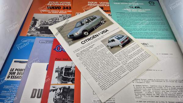 Rare lot of 9 leaflets - Citroën network sales force - CITROËN Visa / C15 - 2