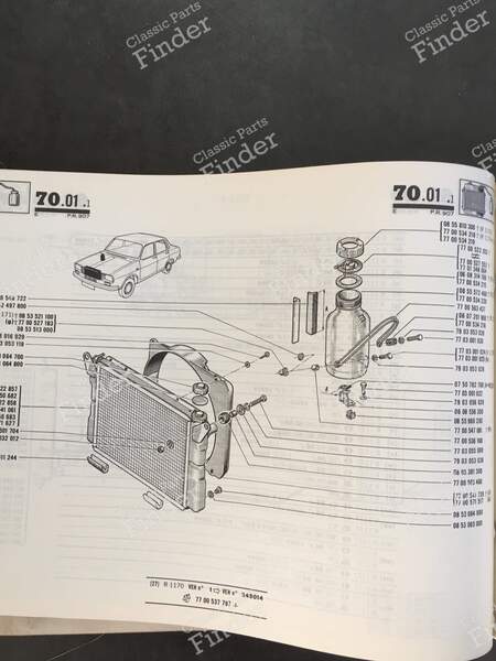 Spare Parts Manual - PR 907 (5th Edition) - RENAULT 12 / Virage (R12) - 7701436612- 6