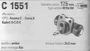 ATE rear brake cylinders - OPEL Ascona (C) - C1551- thumb-1