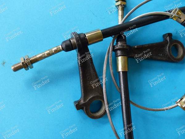 Rear handbrake cable with levers - ALPINE A310 - 6001 001 152- 1