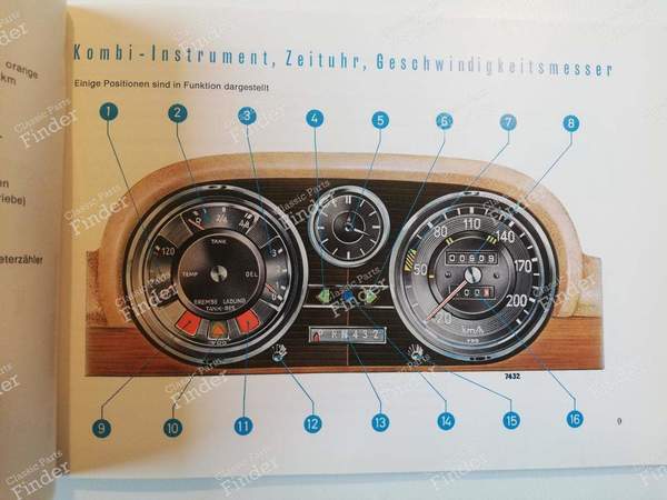 Owner's manual - Version 250 SE - MERCEDES BENZ W108 / W109 - 1085842296- 4