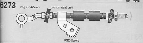 Flexibles avant - FORD Escort / Orion (MK5 & 6) - F6273/F6284- 1
