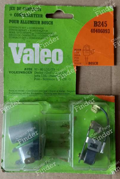 Jeu de contacts + condensateur Valeo - VOLKSWAGEN (VW) Golf I / Rabbit / Caddy / Jetta - 40406093