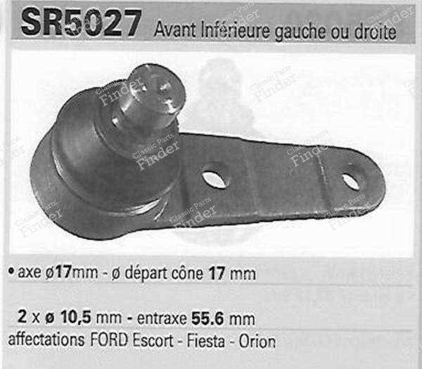 Paire de rotules de suspension avant inférieure gauche ou droite - FORD Escort / Orion (MK5 & 6) - 9005240- 3