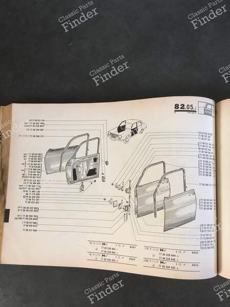 Spare Parts Manual - PR 907 (6th Edition) - RENAULT 12 / Virage (R12) - 7701437674- 7