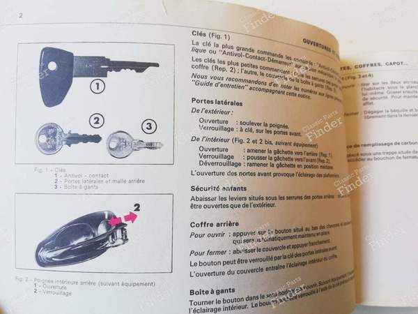 On-board manual - complete 'D range' (except IE) - CITROËN DS / ID - 07536 / ISBN 261751151001- 2