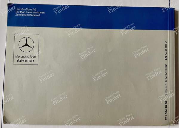 On-board manual - MERCEDES BENZ 190 (W201) - 2015841696- 1