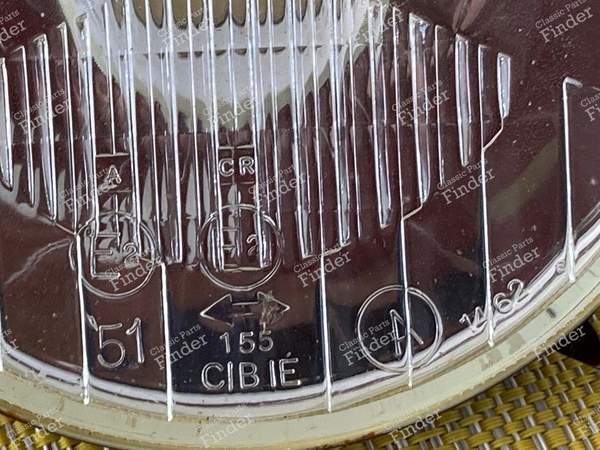 Cibié 155 headlight optics for R4, R8, R10, R6... - RENAULT 4 / 3 / F (R4) - 155- 2