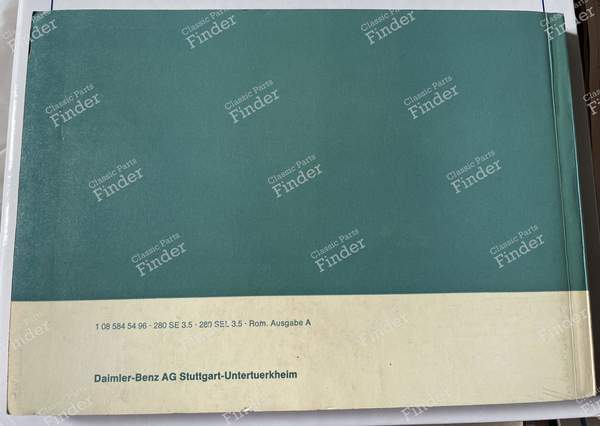 Service manual W108 280 SE(L) 3.5 - MERCEDES BENZ W108 / W109 - 1085845496- 2
