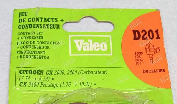 Vis platinées avec condensateur Ducellier D201. - CITROËN CX - 582059- 2