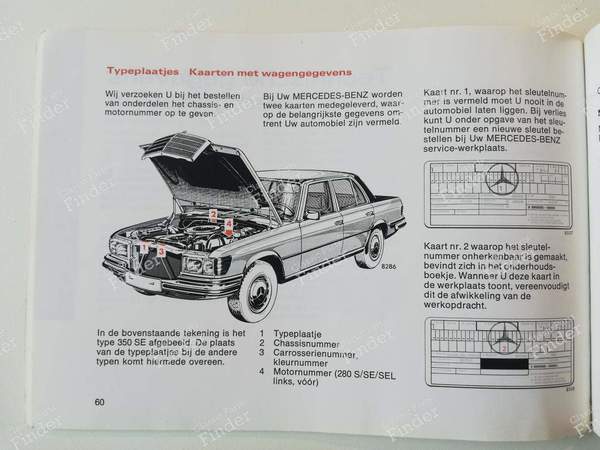 Owner's manual - S-Class in Dutch - MERCEDES BENZ S (W116) - A1165843496 / 65004797- 5