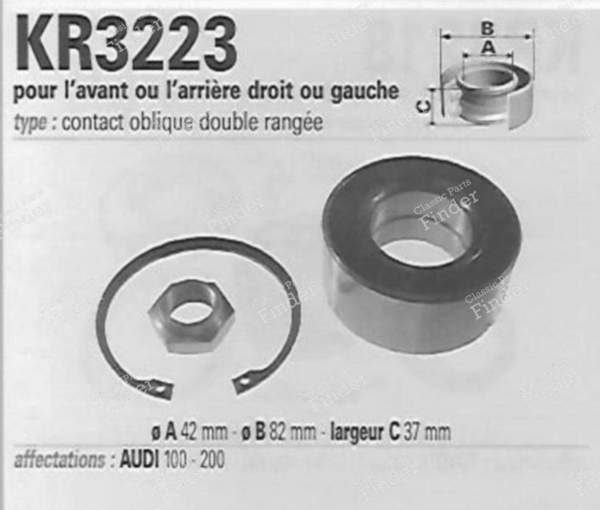 Paar Lagerkit Vorne rechts/links - AUDI 100 / 200 / 5000 (C3) - vkba962- 2