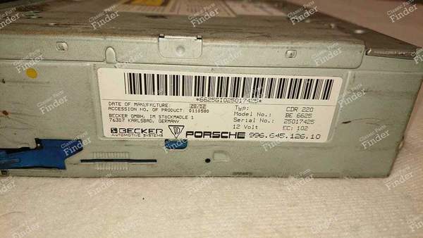 Car radio Porsche CDR-220 Becker - PORSCHE 911 (996) - Type : CDR220  Modèle : BE-6625- 2