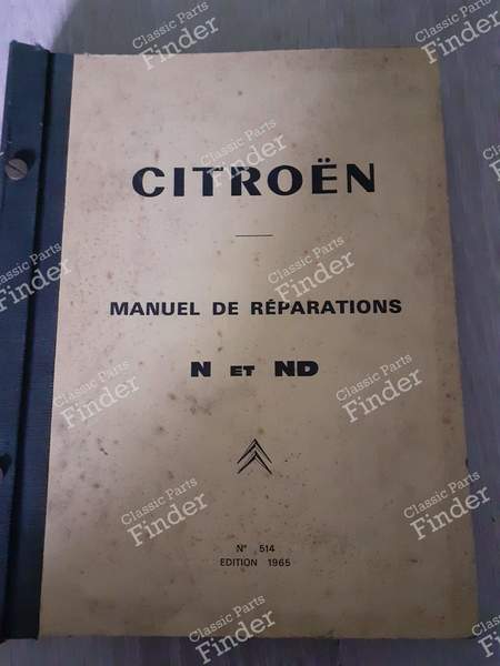 Manuel d'atelier Citroen N et ND - CITROËN Type N 350-850 (Belphégor) - 514- 0