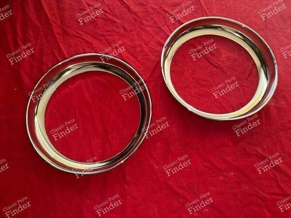 Pair of chrome headlight trim rings - PEUGEOT 203 - 4
