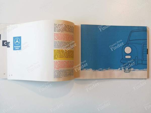 Manuel d'entretien - MERCEDES BENZ 190 SL (W121 BII / R121) - KD1004 958 /- 7