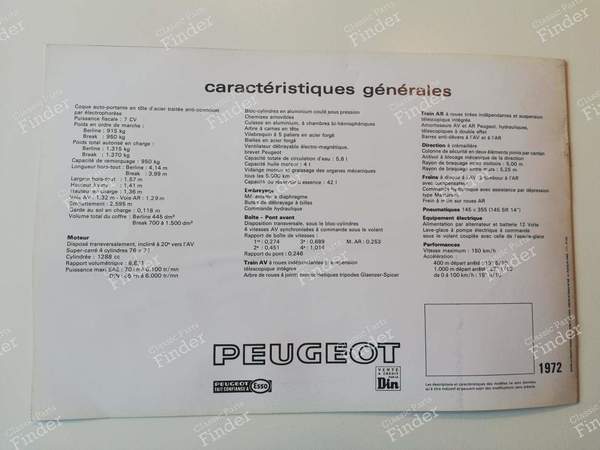 Sales brochure - Sedan and Estate - PEUGEOT 304 - 07.1971- 4