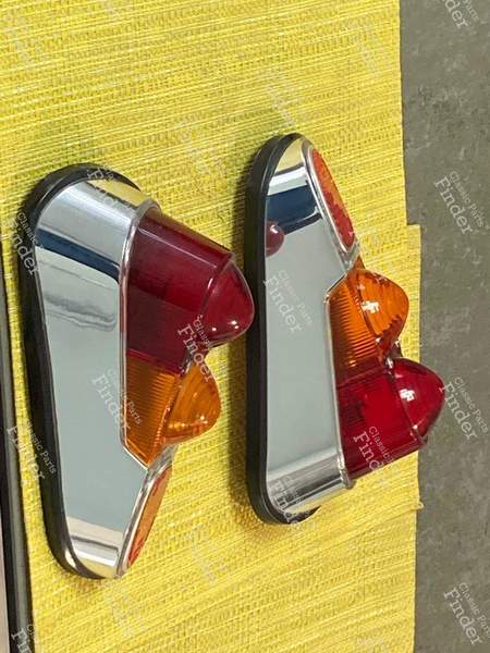 Chrome tail lights Renault R4 Super, Dinalpin A110 1100 cabriolet - RENAULT 4 / 3 / F (R4) - 605- 0