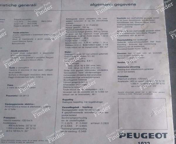 Oldtimer-Werbung - 104 Limousine - PEUGEOT 104 / 104 Z - 2