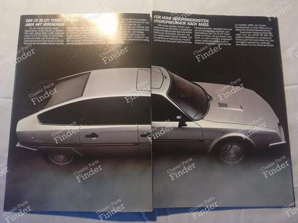 Prospekt + Plakat - CX 25 GTI Turbo - Serie 1 - CITROËN CX - 1