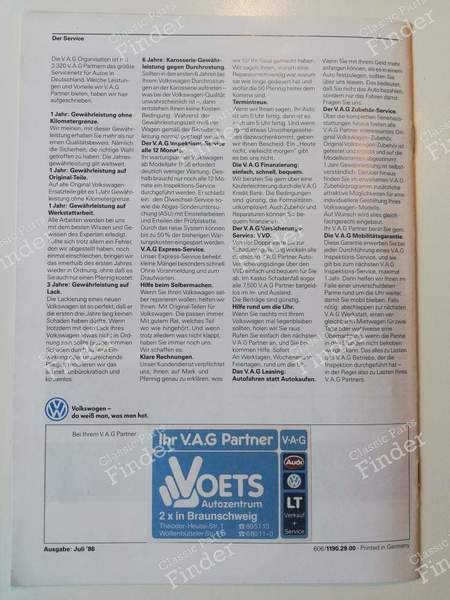 Flyer Golf Cabriolet Quartett - VOLKSWAGEN (VW) Golf I / Rabbit / Caddy / Jetta - 606/1190.29.00- 5