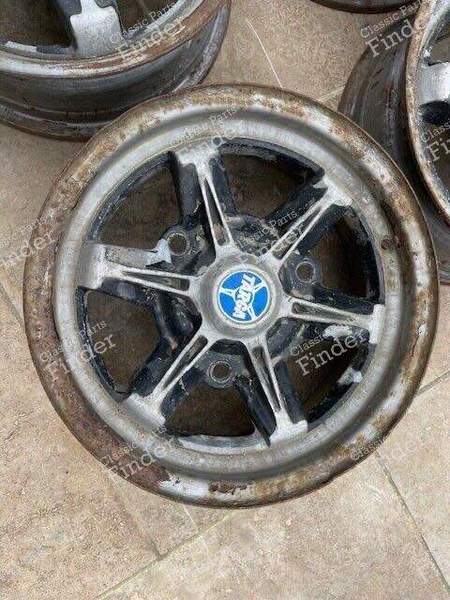 Set of 4 bi-metal rims - RENAULT 4 / 3 / F (R4) - 2