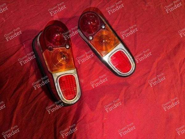 Paire de cabochons de feu arrière chromés - RENAULT 4 / 3 / F (R4) - 1