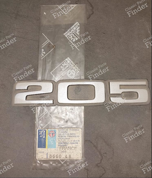 Emblème "205" - PEUGEOT 205 - 8660.48