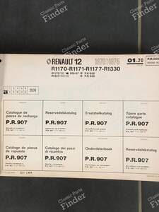 Spare Parts Manual - PR 907 (6th Edition) - RENAULT 12 / Virage (R12) - 7701437674- thumb-1