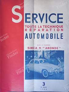 SERVICE 1952 technical review for SIMCA Aronde