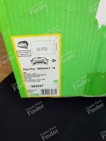 Optique avant gauche - Phase 1 16S - RENAULT 19 (R19) - 063037 / 7700782553- 2