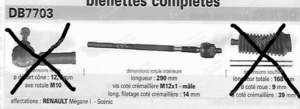 Left or right-hand steering tie-rod - RENAULT Mégane - DR21710- thumb-3