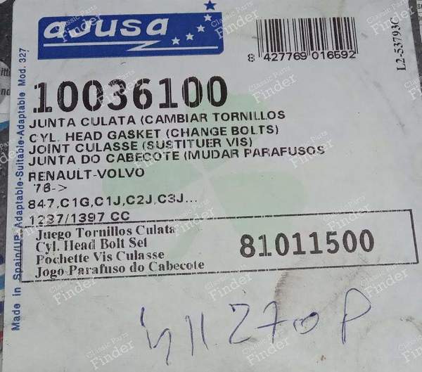 Zylinderkopfdichtung - RENAULT 5 / 7 (R5 / Siete) - 10036100- 1