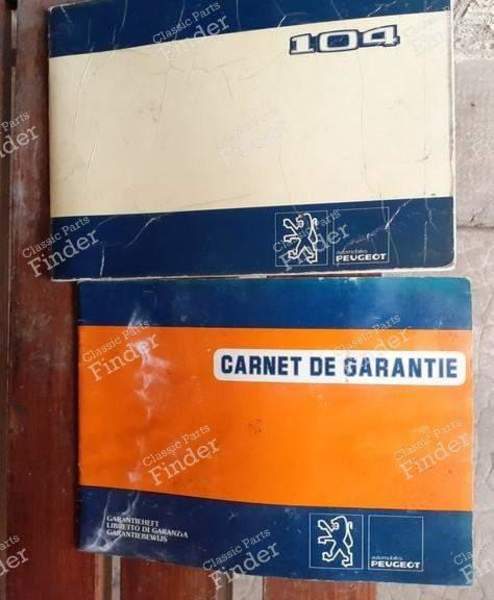 Manuel d'utilisation - PEUGEOT 104 / 104 Z - 0