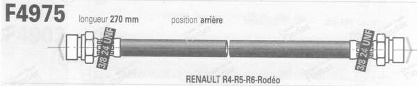 Flexible arrière - RENAULT 4 / 3 / F (R4) - 18156- 1