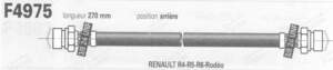 Flexible arrière - RENAULT 4 / 3 / F (R4) - 18156- thumb-1