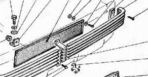 Ferrari Testarossa / 512 TR Grill Stütze hinten - FERRARI Ferrari Testarossa / 512 TR/M - 6190900- thumb-2