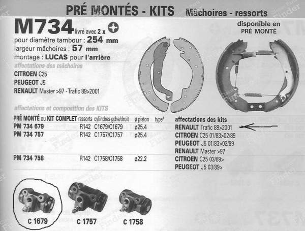 Kit freins arriere - RENAULT Trafic - 381167B- 6