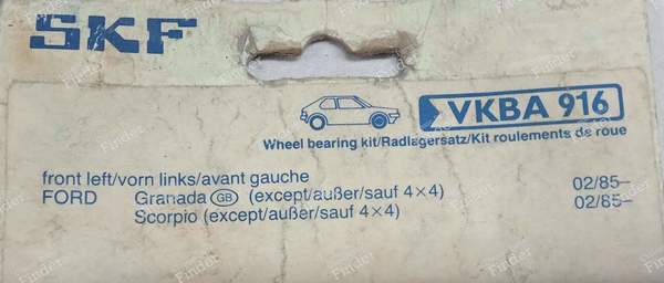 Kit roulements avant droite ou gauche Granada, Scorpio, Sierra Cosworth - FORD Scorpio / Granada - vkba916- 3
