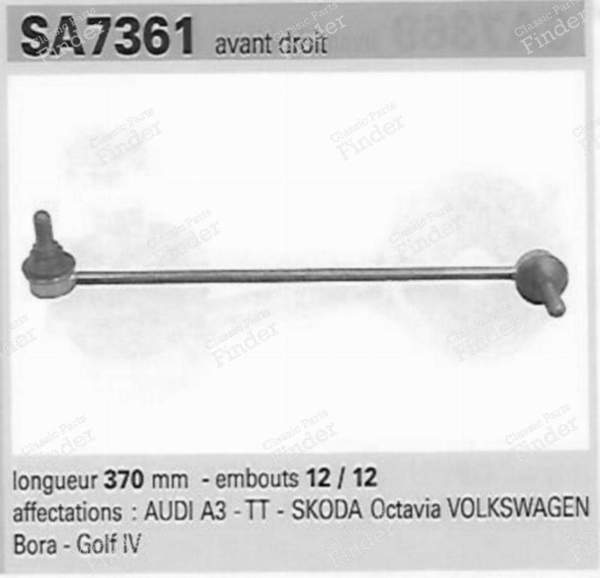Paire de biellettes barre stabilisatrice avant droit et gauche - AUDI A3 (8L) - TC1040/1041- 2